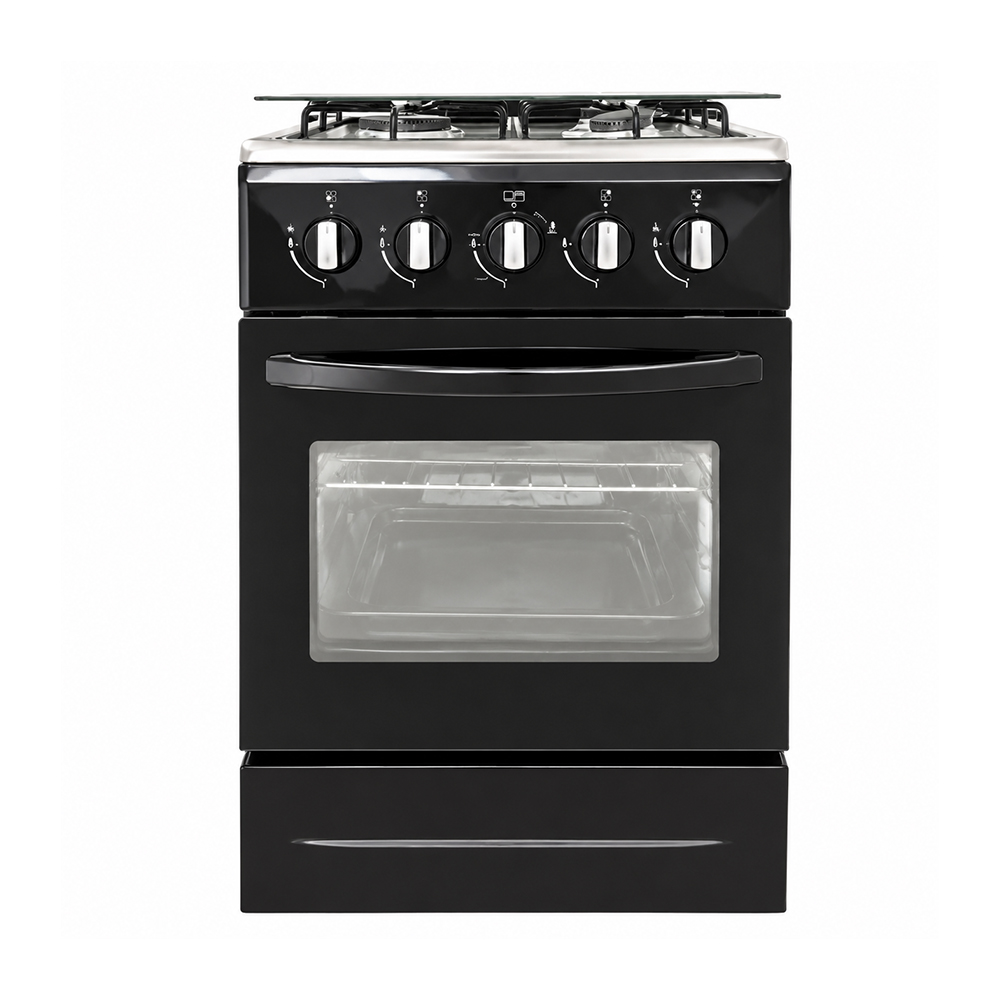 Heavy Duty Stainless Steel Freestanding 4 Burner Gas Stove Upright Oven Gas Cooker Durable High Efficiency Large Capacity