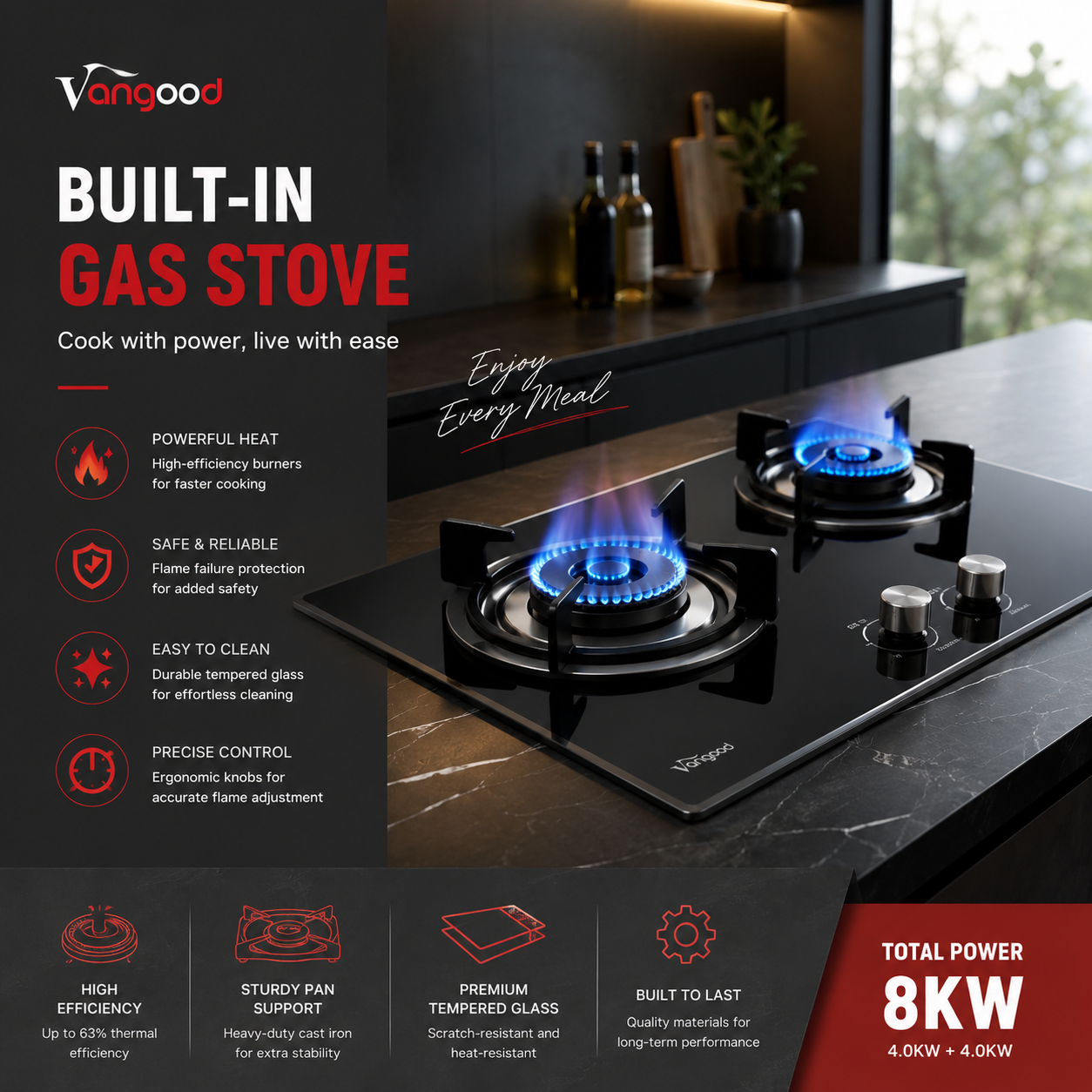 Built-in Gas Hob for Kitchen Brands