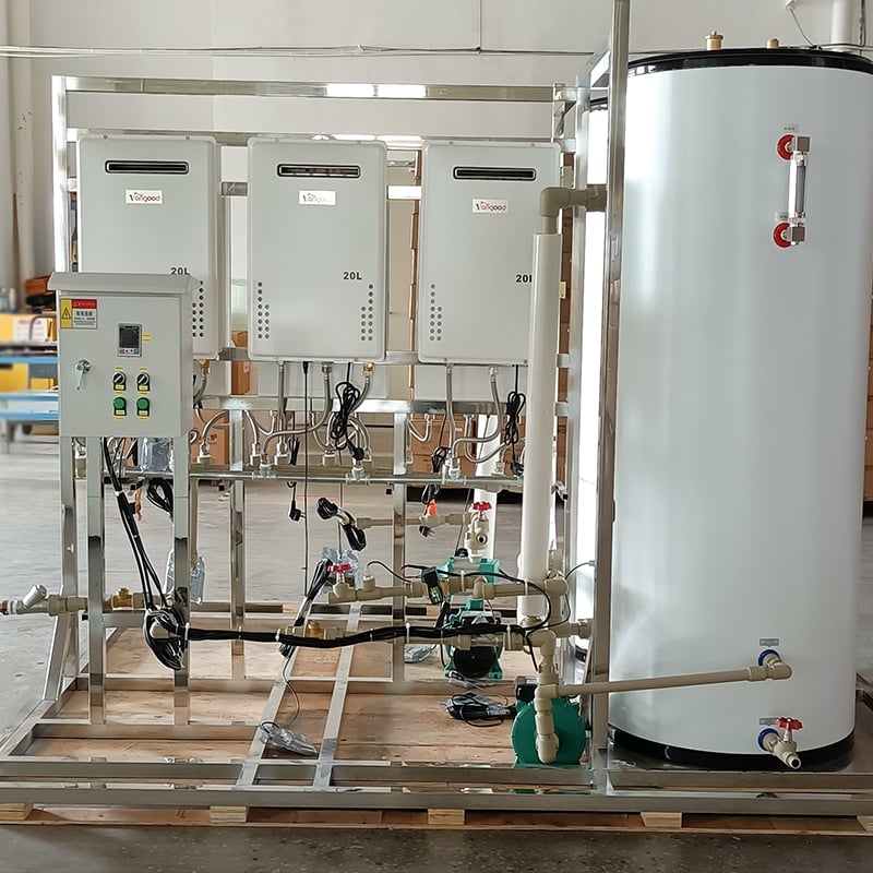 Commercial Modular Gas Water Heater System Cascade Hot Water System Multiple Unit Combination Intelligent Control for Large Scale Hot Water Supply