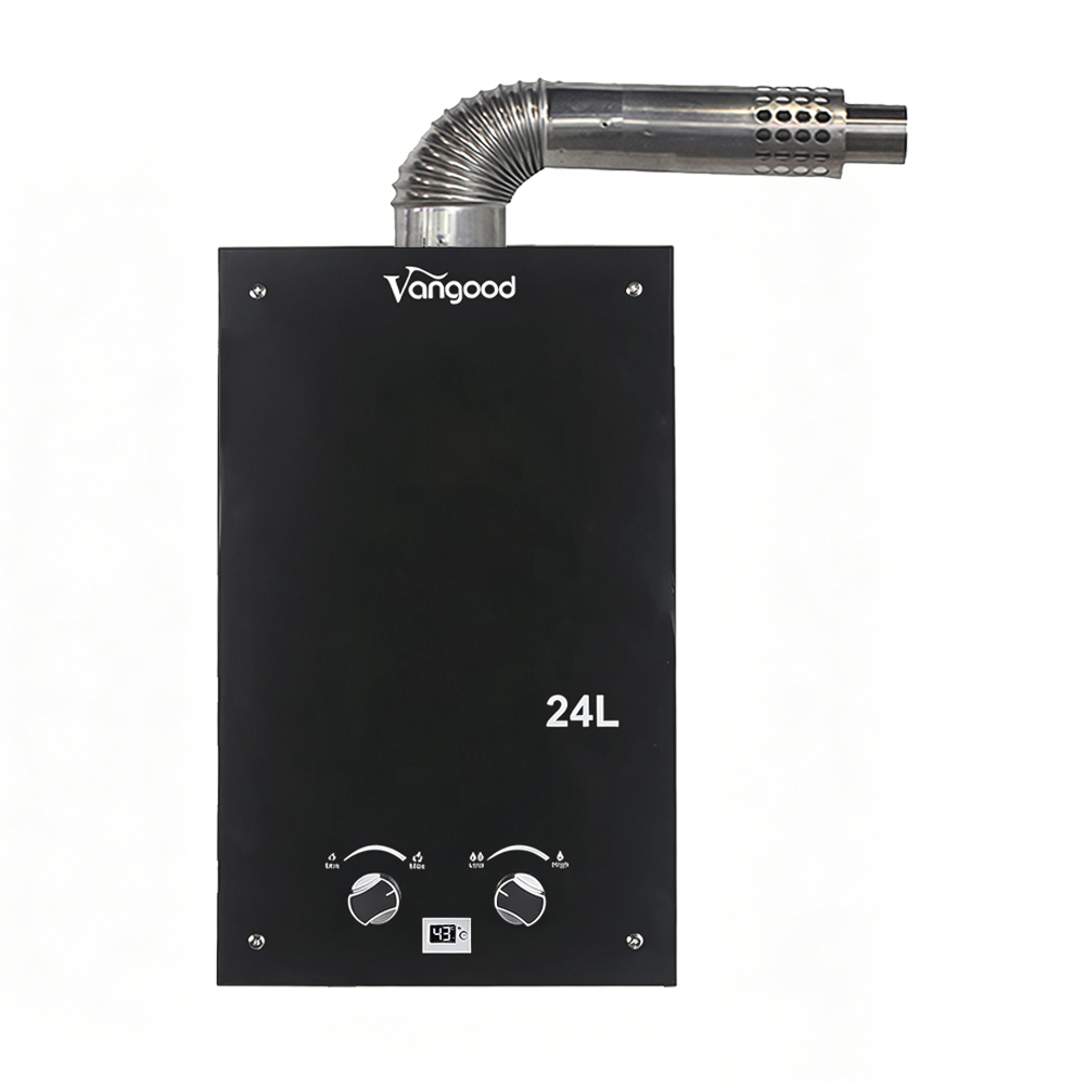 24L Stainless Steel Natural Gas Water Heater Adjustable Temperature Control