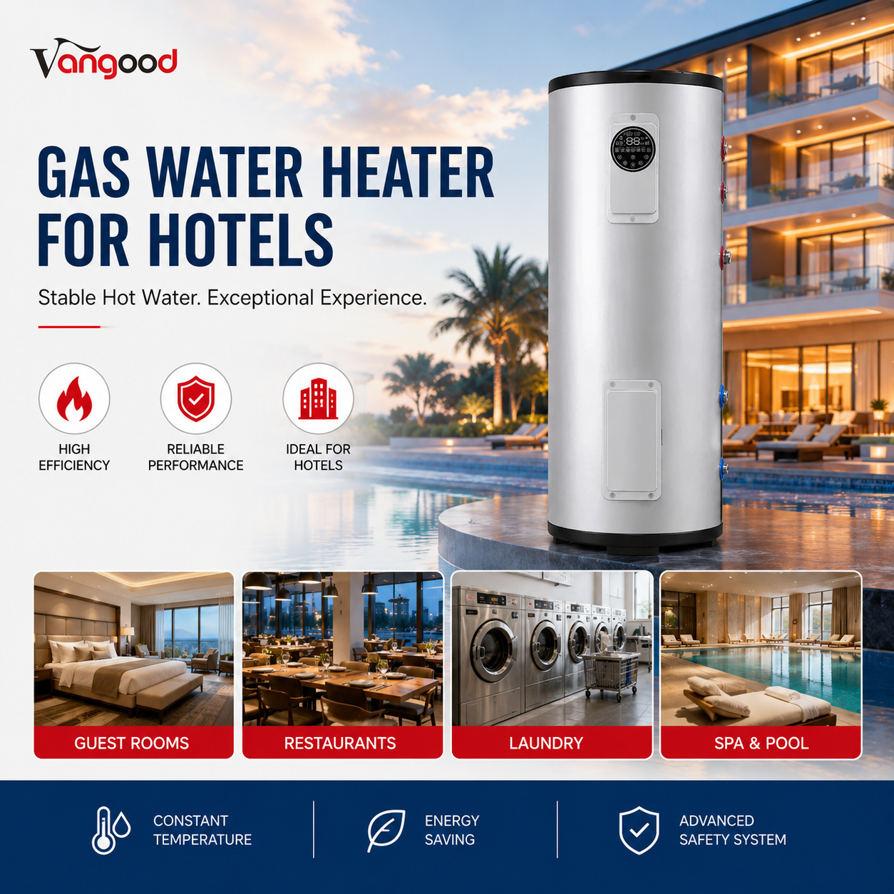 Gas Water Heater for Hotels