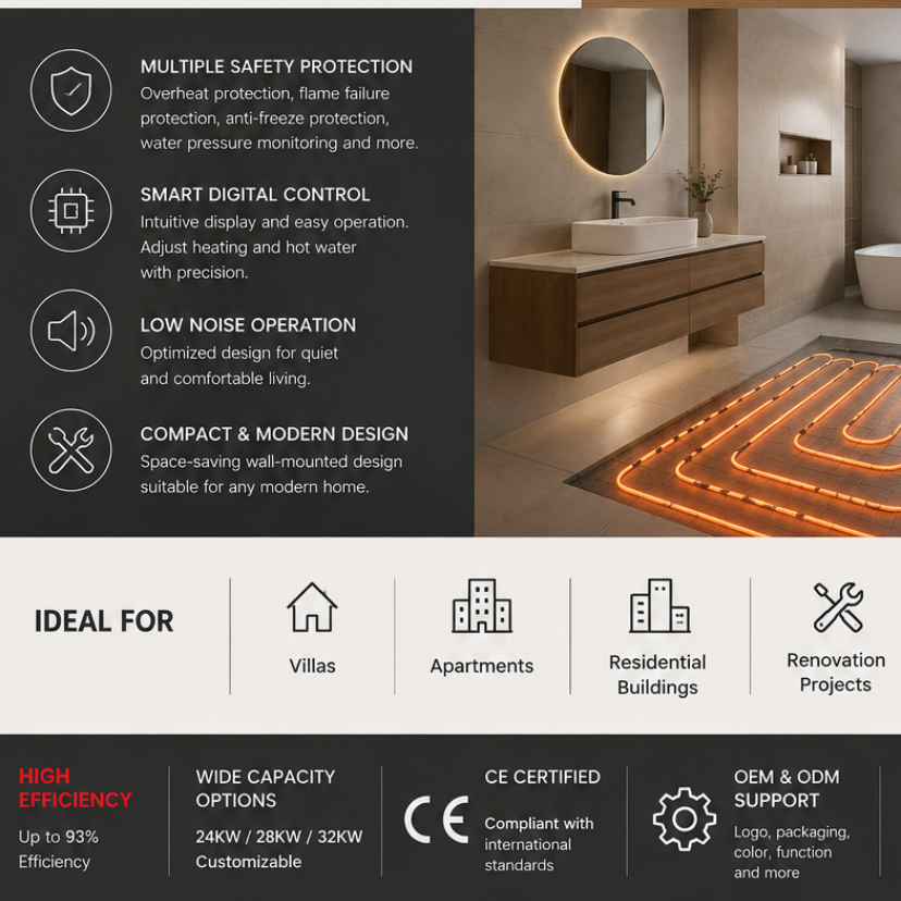 Combi Boiler for Residential Heating Now Available for Global OEM Partners