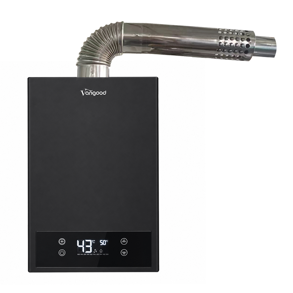 110V Propane Tankless Water Heater CE Certified Residential Bathtub Shower Instant Heating LCD Display Thermostatic