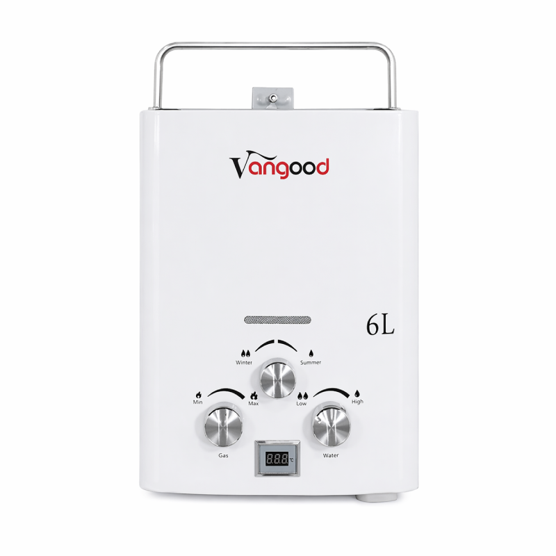 6L Outdoor Camping Gas Water Heater Portable Instant Propane Water Heater for Camping Hiking RV Travel Shower