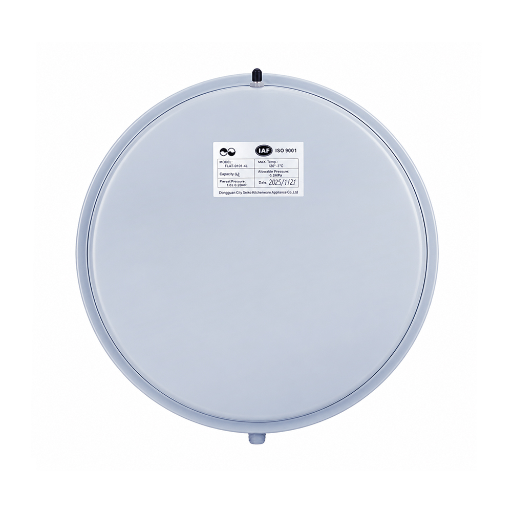 Round Gas Expansion Tank Spare Parts 12L Sealed System Heat Resistant AntiRust