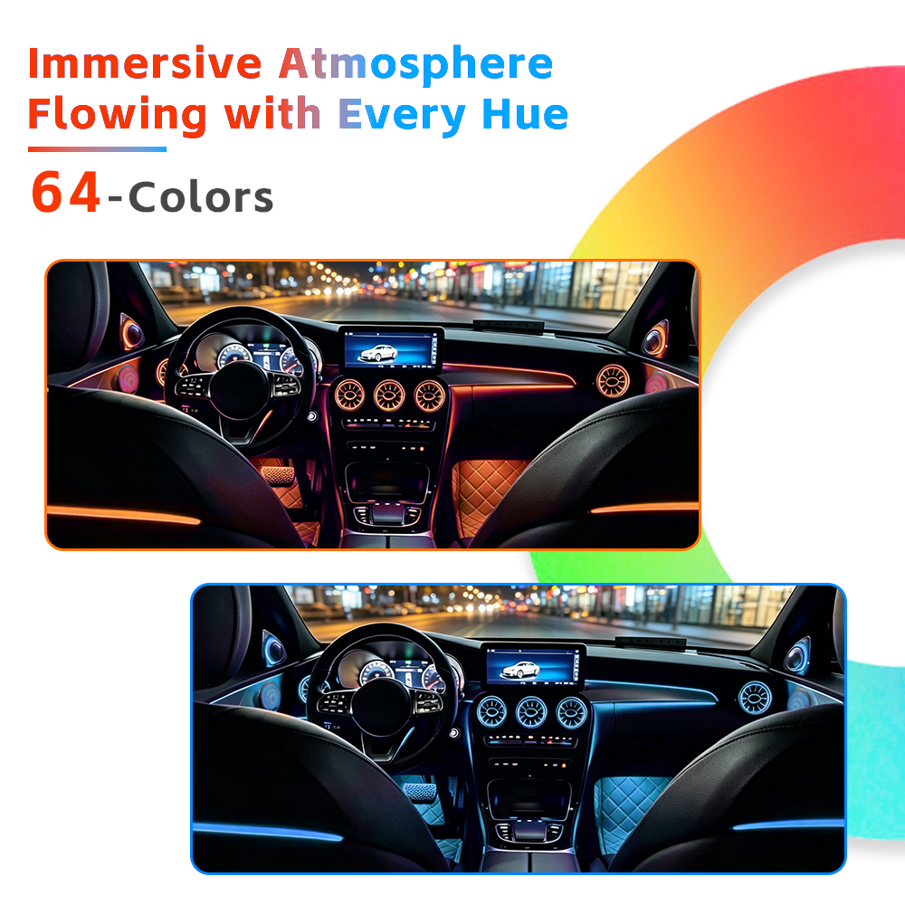 mercedes benz glc x253 ambient light interior 64 colors atmosphere lamp-9