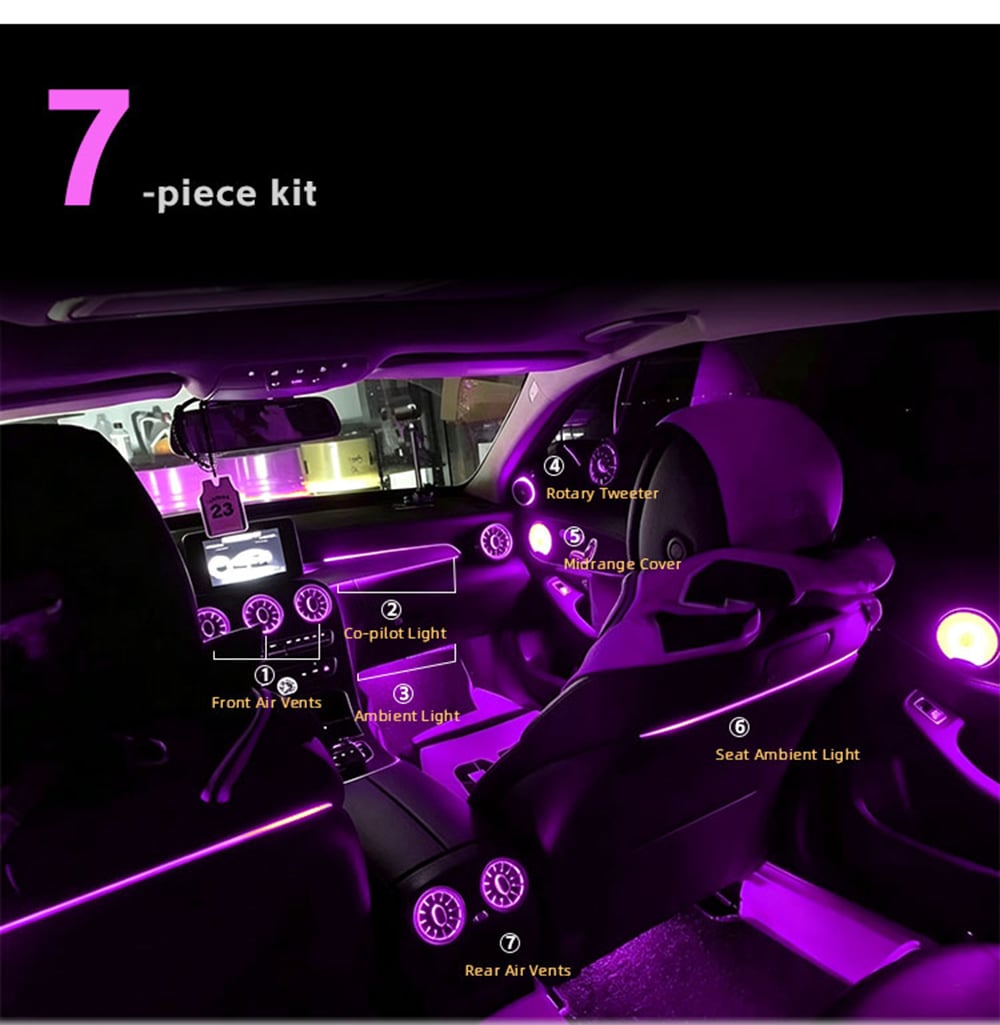 mercedes benz glc x253 ambient light interior 64 colors atmosphere lamp-12