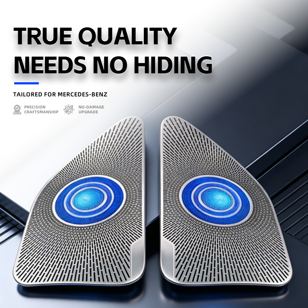 Mercedes S-class W223 Car Door Midrange Speaker Cover 64 Colors Audio Trim Glow Cover