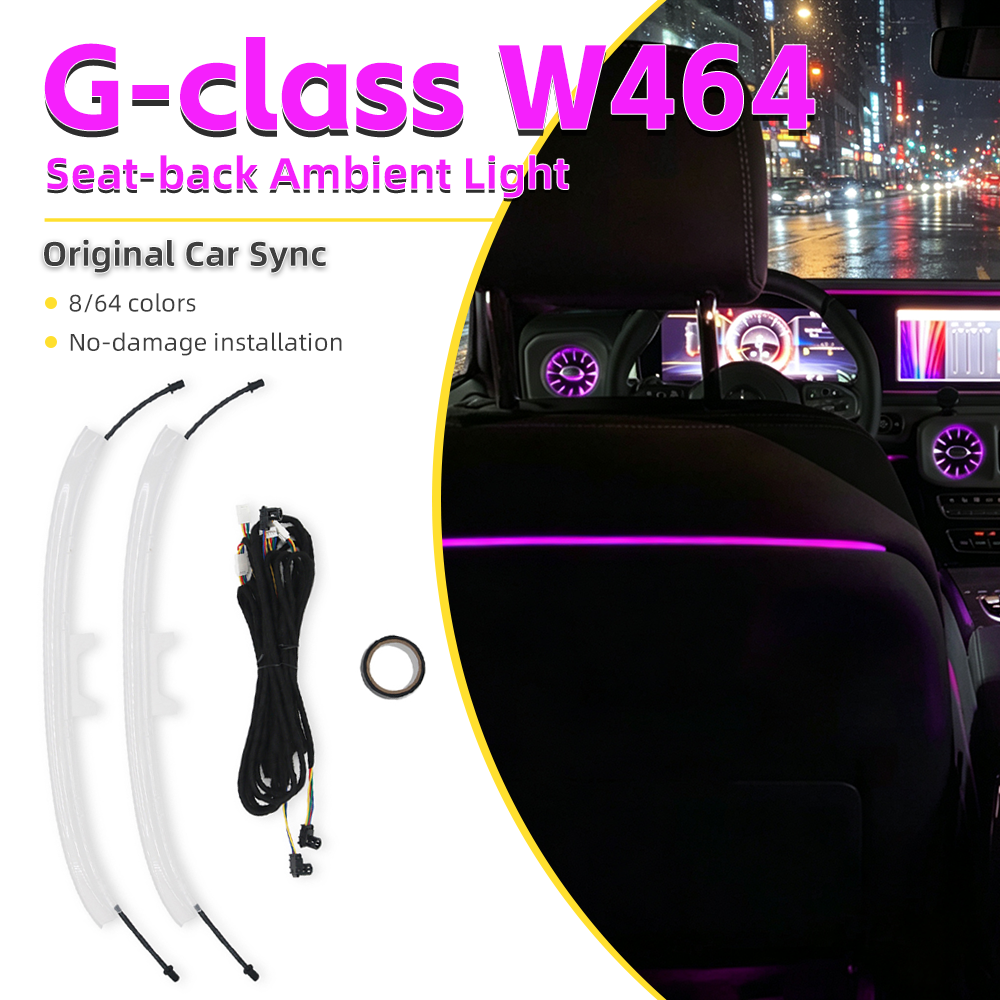 Mercedes-Benz G-class W464 8/64 Colors LED Car Seat Back Ambient Light Car Interior LED Light