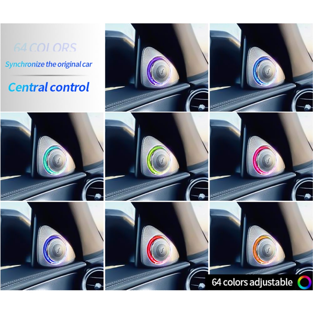 Mercedes-Benz E-class W213 3D Burmester Tweeter Speaker 64 color Atmosphere Light Led Speaker Ambient Light