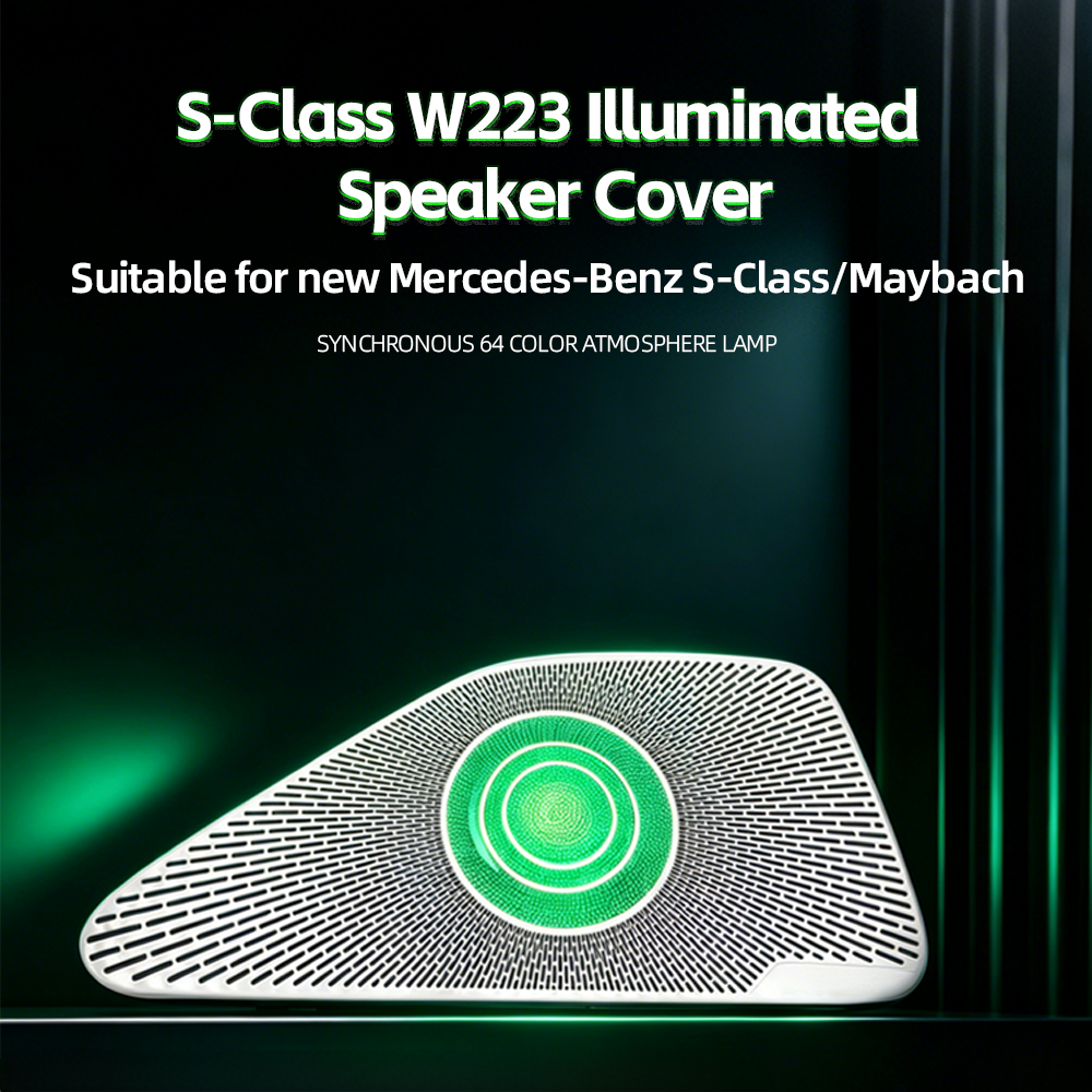 mercedes s class w223 car door midrange speaker cover 64 colors audio trim glow cover-7