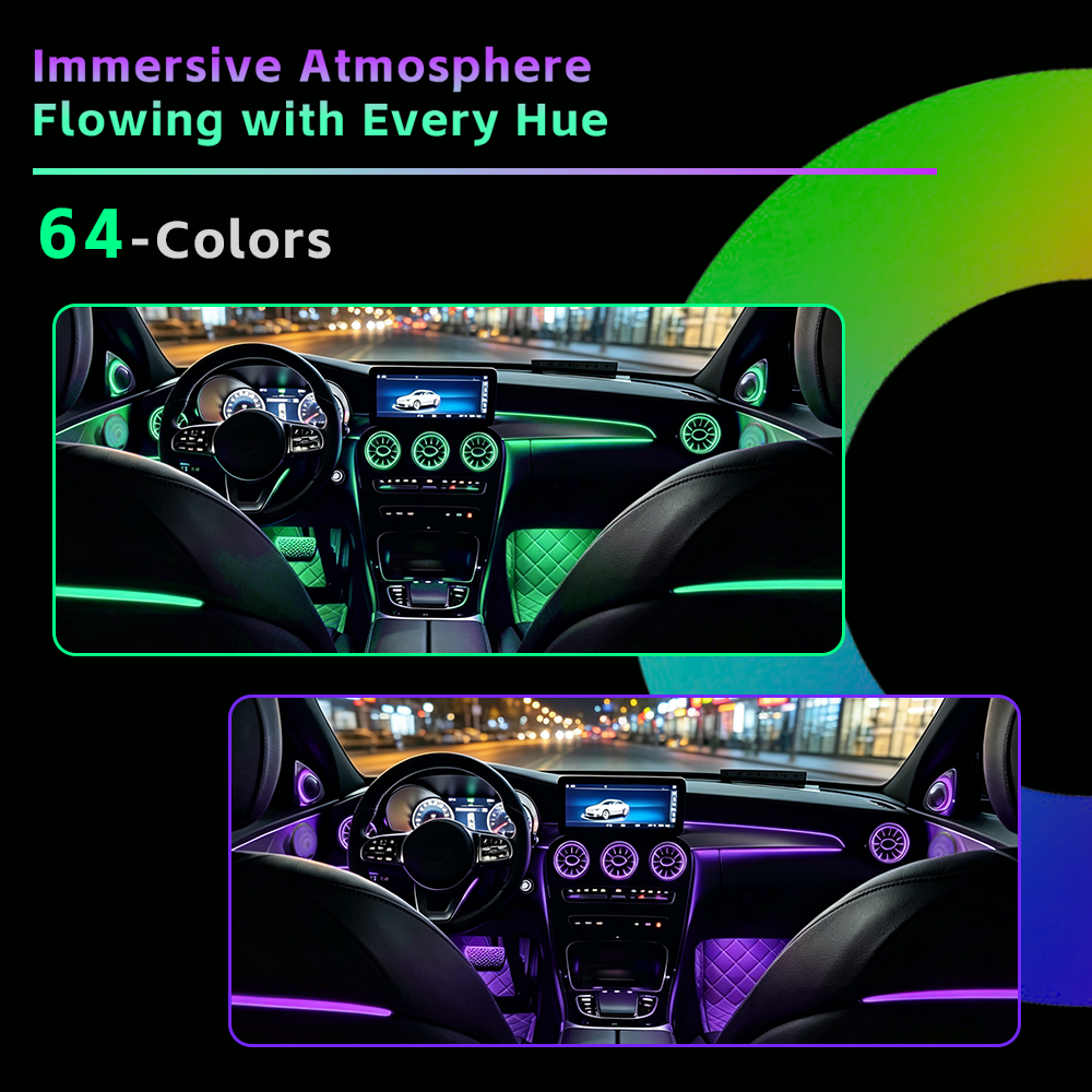 mercedes benz glc x253 ambient light interior 64 colors atmosphere lamp-13