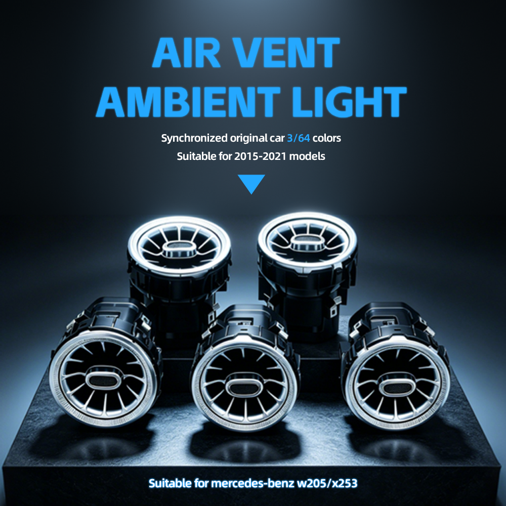 MercedesW205 Auto Interior Front and Rear Air Vent Turbine Outlet Ambient Light C-class W205