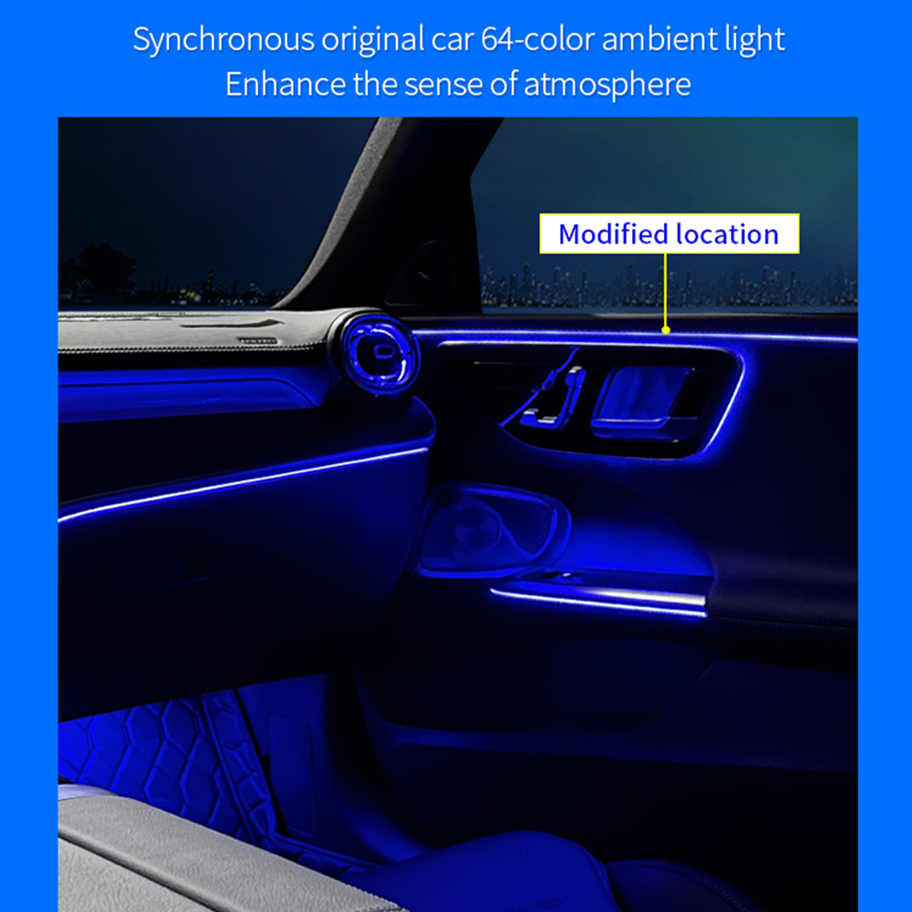 Mercedes-Benz New C-class W206 Active Ambient Light Led 64 Colors Atmosphere Lamp