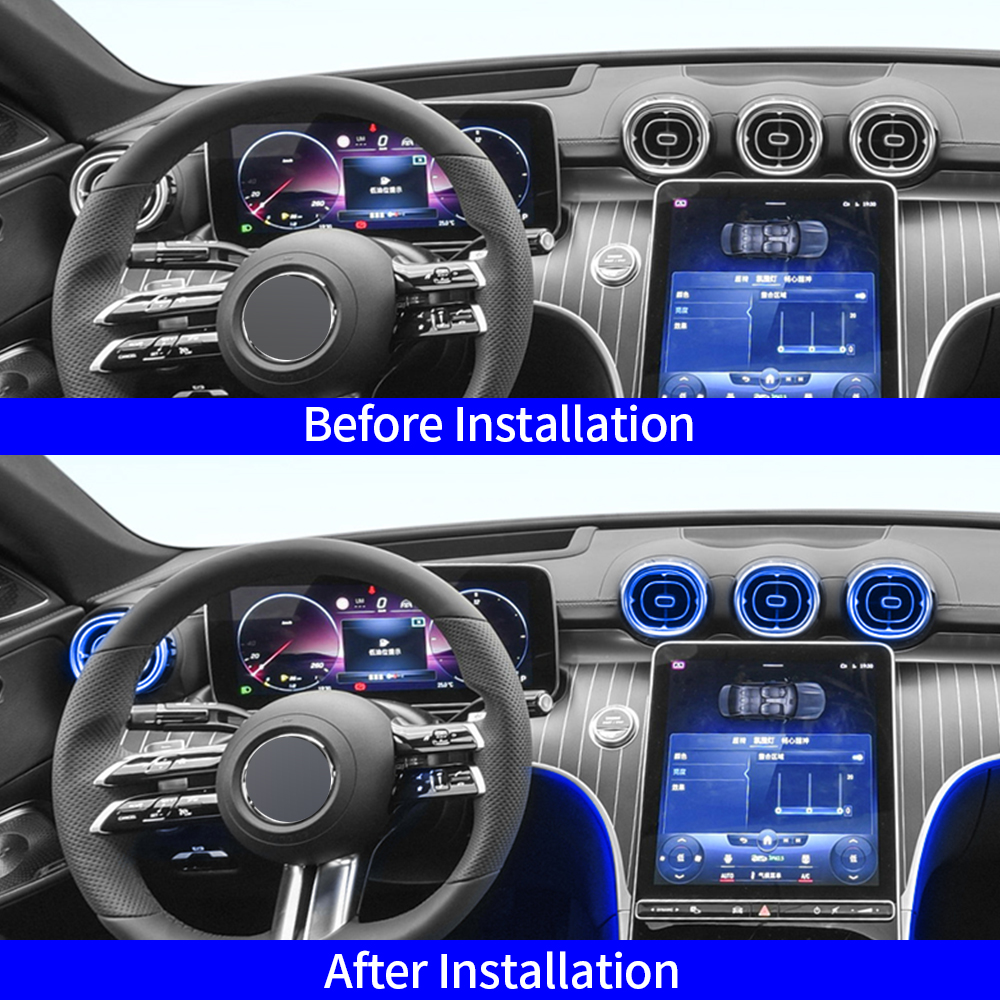 Mercedes-Benz New C-class W206 Front And Rear Turbo Air Vent 64 Colors Ambient Light