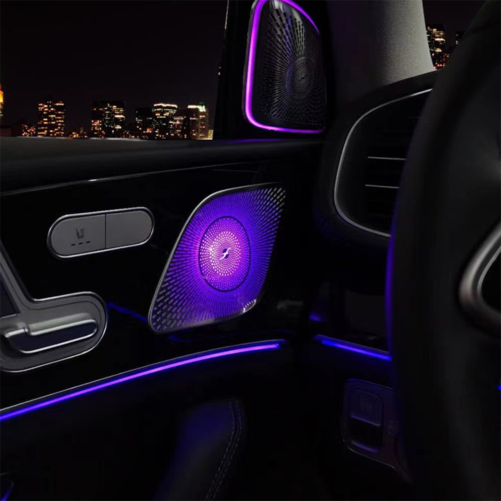 Mercedes GLE GLS W167 Four-Door Midrange Speaker Cover 64 Colors Atmosphere Light 2020-2024
