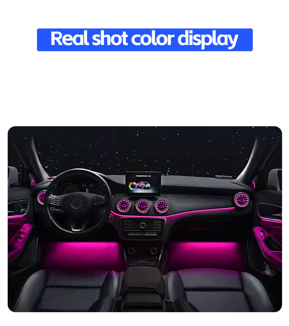 mercedes benz cla w117 12 colors front air vent ambient light air condition atmosphere light-11