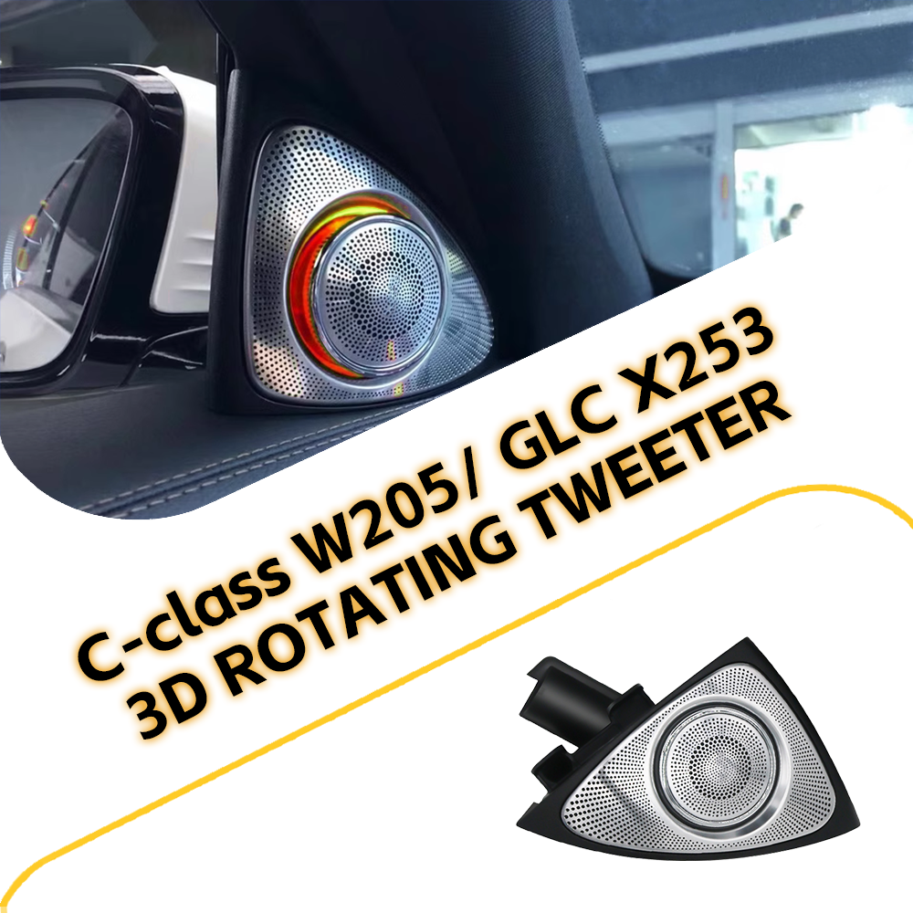 Mercedes-Benz GLC X253 Burmester 3D Speakers 64 colors 3D Rotating Tweeters Speaker Ambient Light