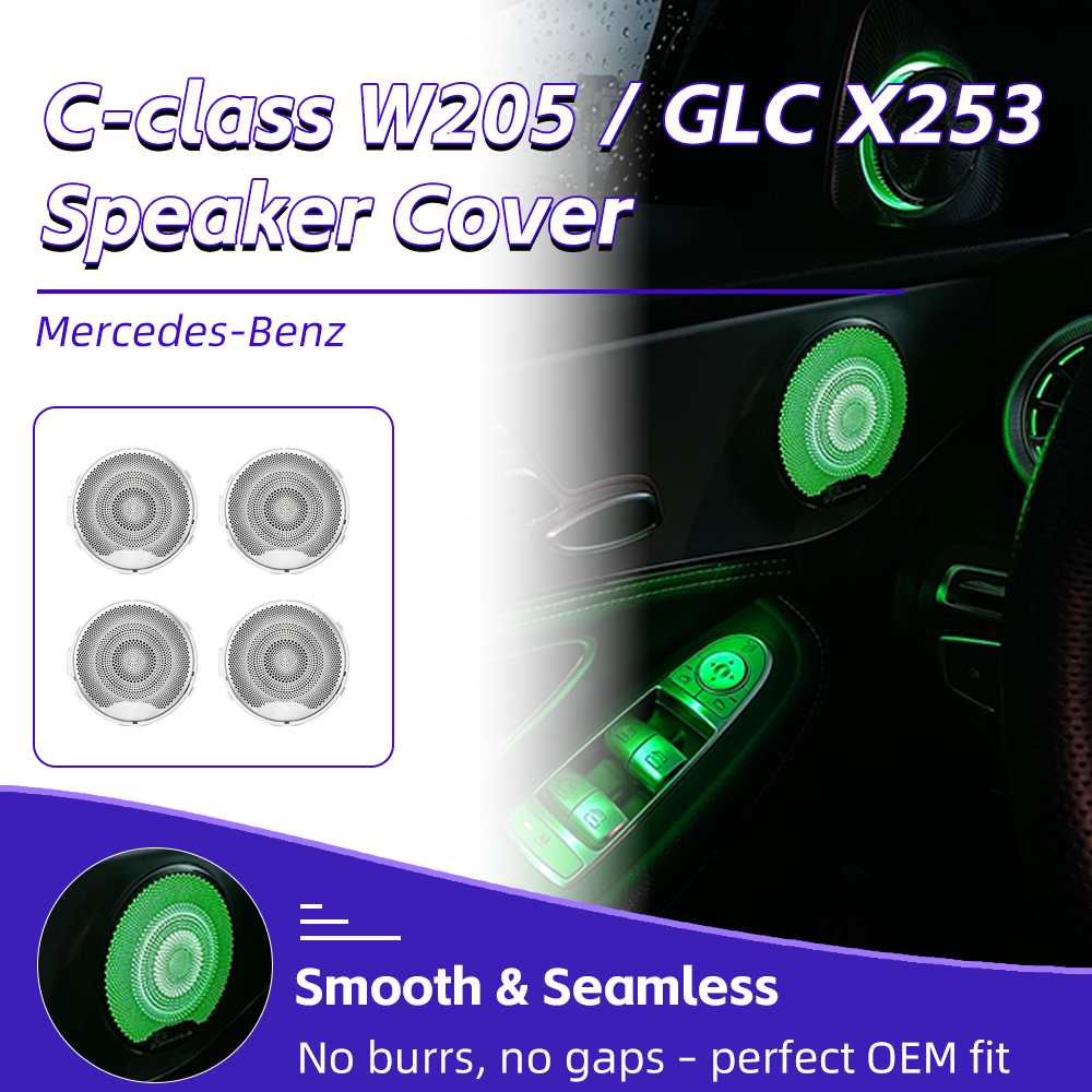 Mercedes-Benz W205 Burmester Speaker Cover 64 Colors Midrange Speaker Cover Ambient Light