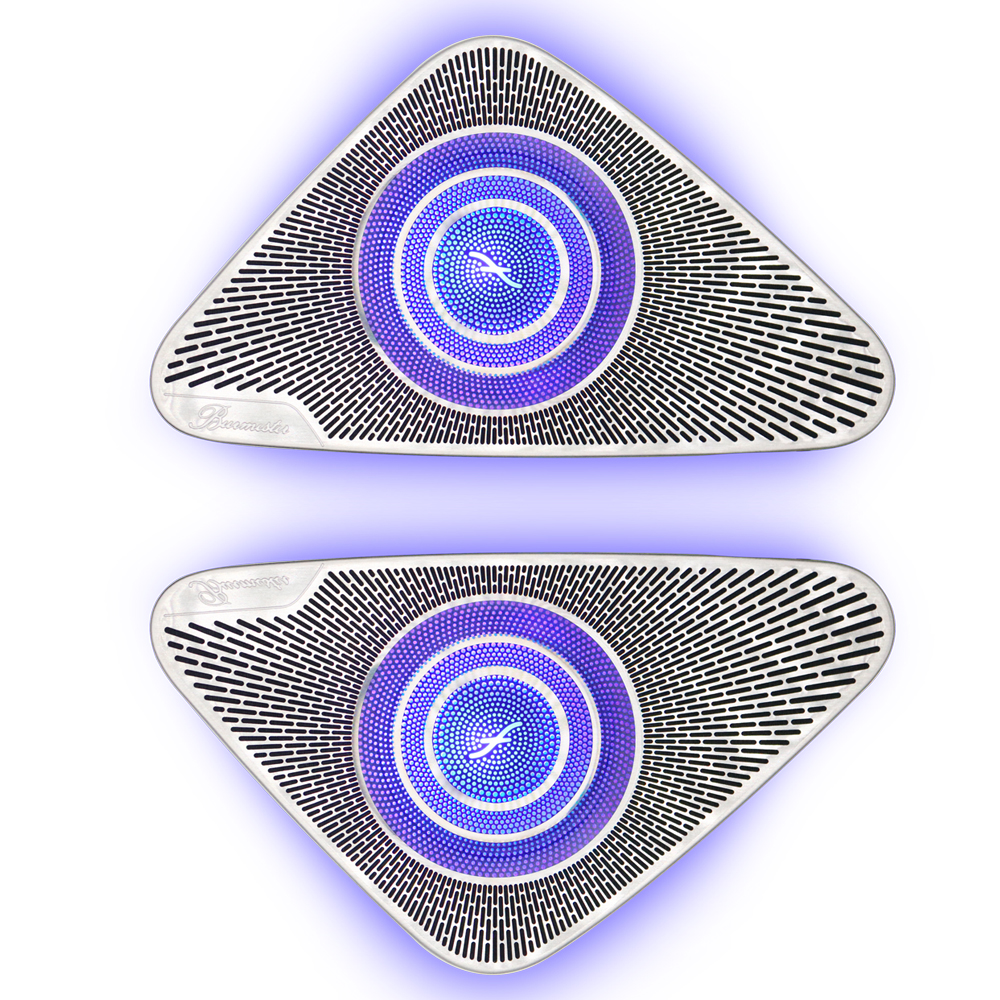 Mercedes S-class W223 Car Door Midrange Speaker Cover 64 Colors Audio Trim Glow Cover