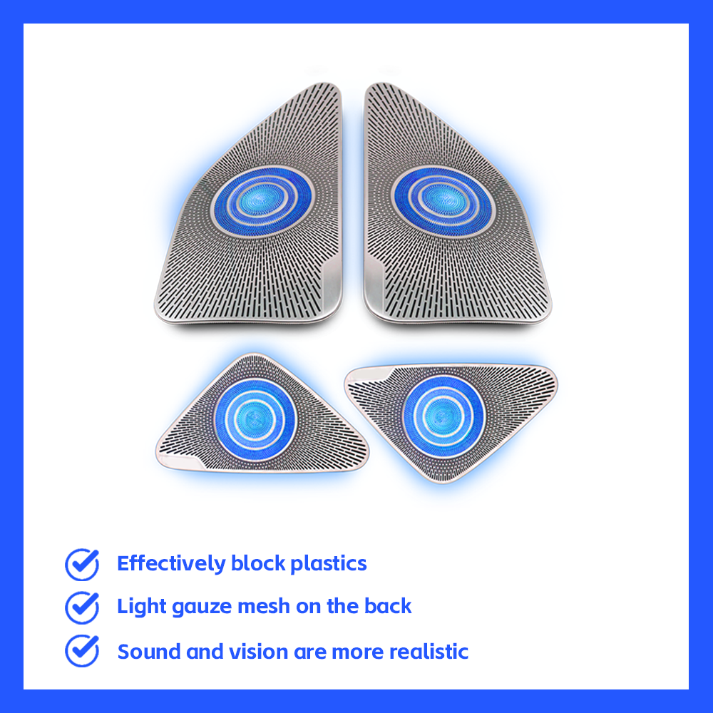 mercedes s class w223 car door midrange speaker cover 64 colors audio trim glow cover-8