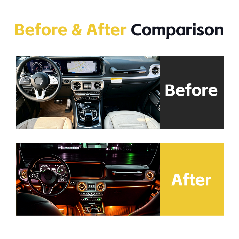 Mercedes-Benz G-class W464 G-wargon Car Dashboard Turbo AC Air Condition Vent 64 Colors Ambient Light