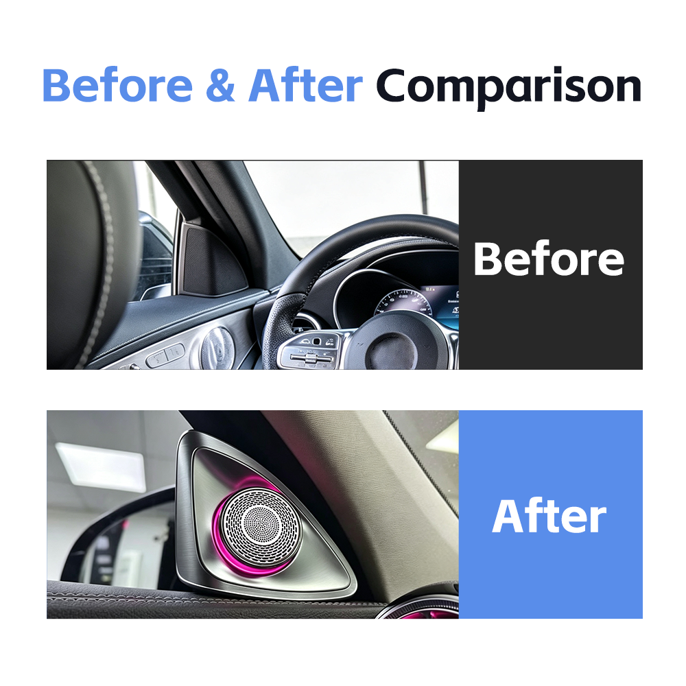 Mercedes W205 Interior 4D Burmester Tweeter Speaker Atmosphere Lamp 64 colors Ambient Light