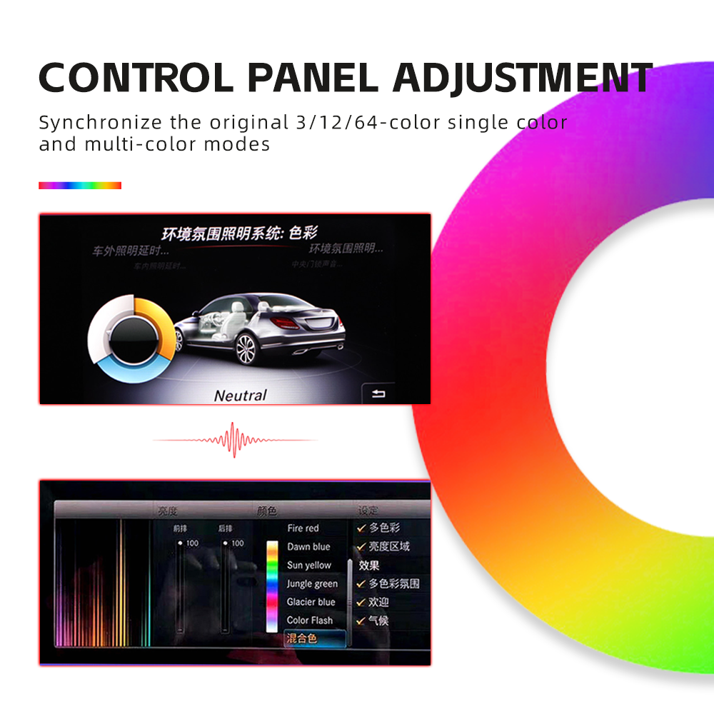 mercedes benz c class w205 3d burmester tweeter speakers 64 colors ambient light rotating tweeter speakers-10