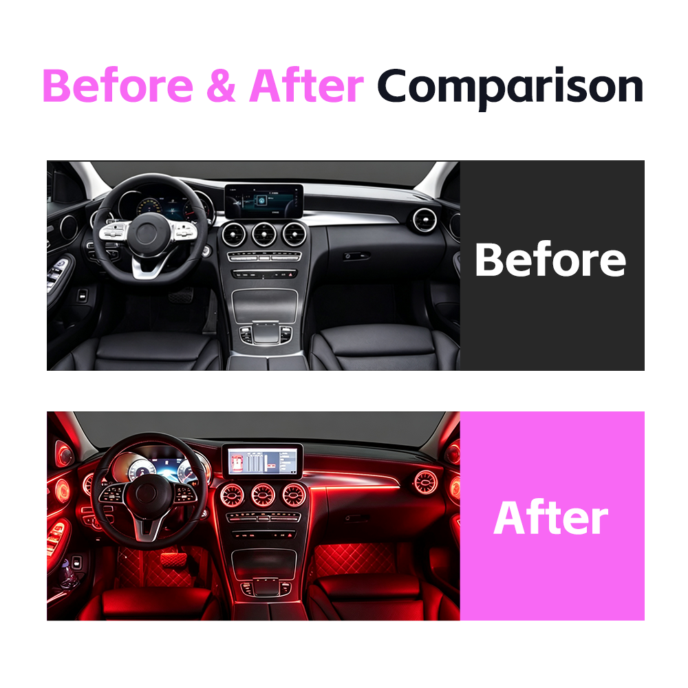 Mercedes-Benz C-class W205 Ambient Light Interior 64 Colors Air Vent Rotating Speaker C43 C63 C260