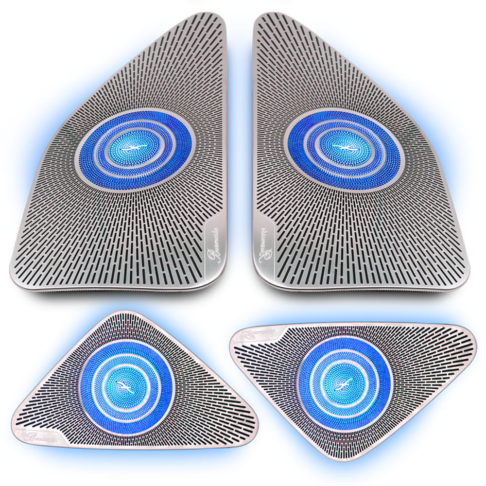 Mercedes S-class W223 Car Door Midrange Speaker Cover 64 Colors Audio Trim Glow Cover