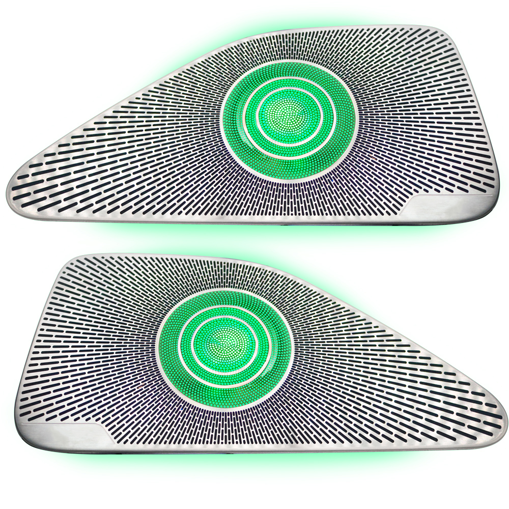 Mercedes S-class W223 Car Door Midrange Speaker Cover 64 Colors Audio Trim Glow Cover