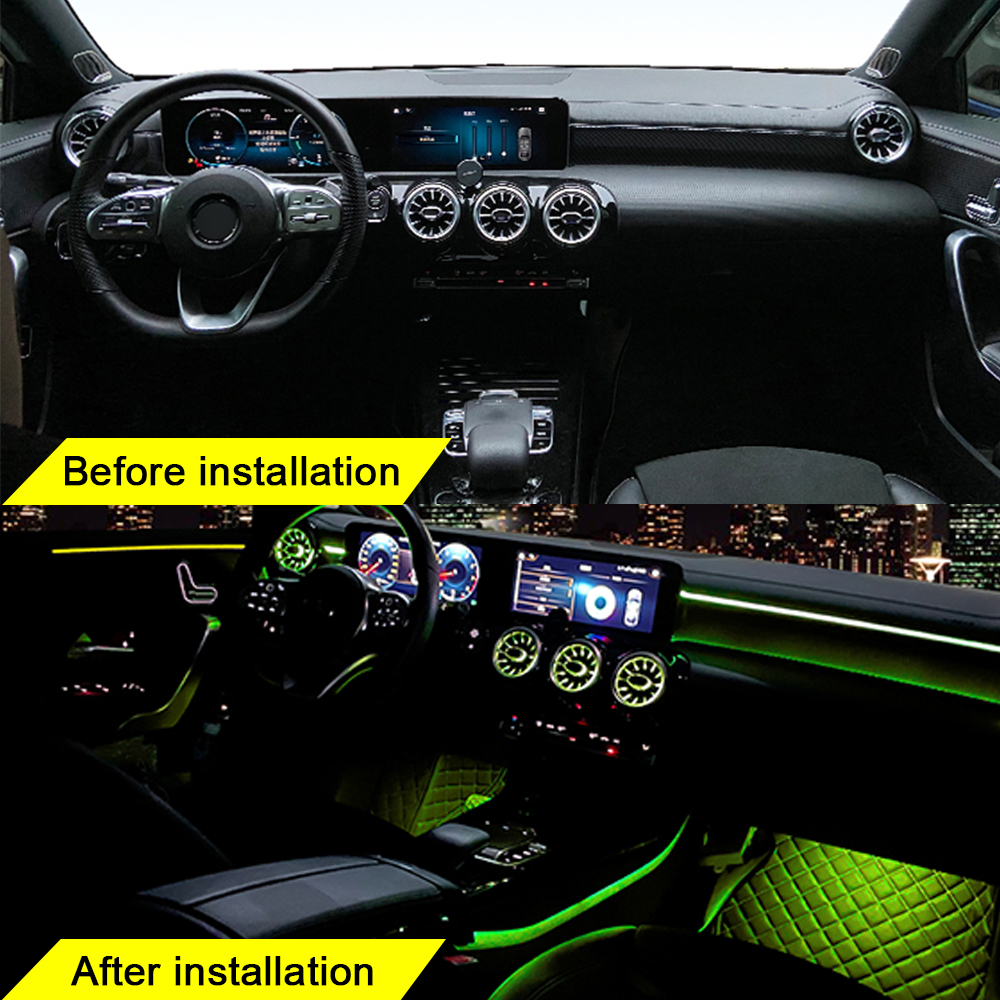 Mercedes-Benz A-Class W177 CLA W118 Multicolor Air Condition Speaker cover Retrofit 64 Colors LED Ambient Light 