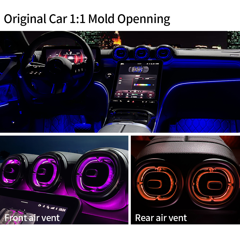 Mercedes-Benz GLC X254 Front And Rear Turbo Air Vent 64 Colors Ambient Light