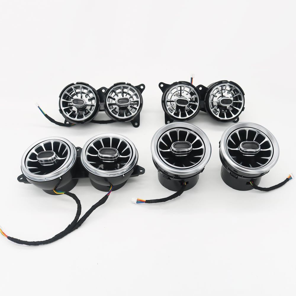 Mercedes S-class W222 Front and Rear Turbine Air Vent Outlet 7/64 Colors Ambient Light