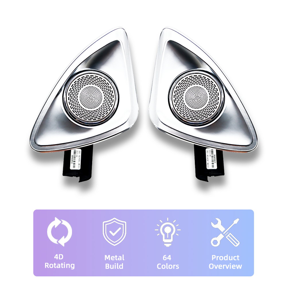 Mercedes S-class W223 Audio Speakers 4D Rotating Tweeter Speaker 64 Colors Ambient Light