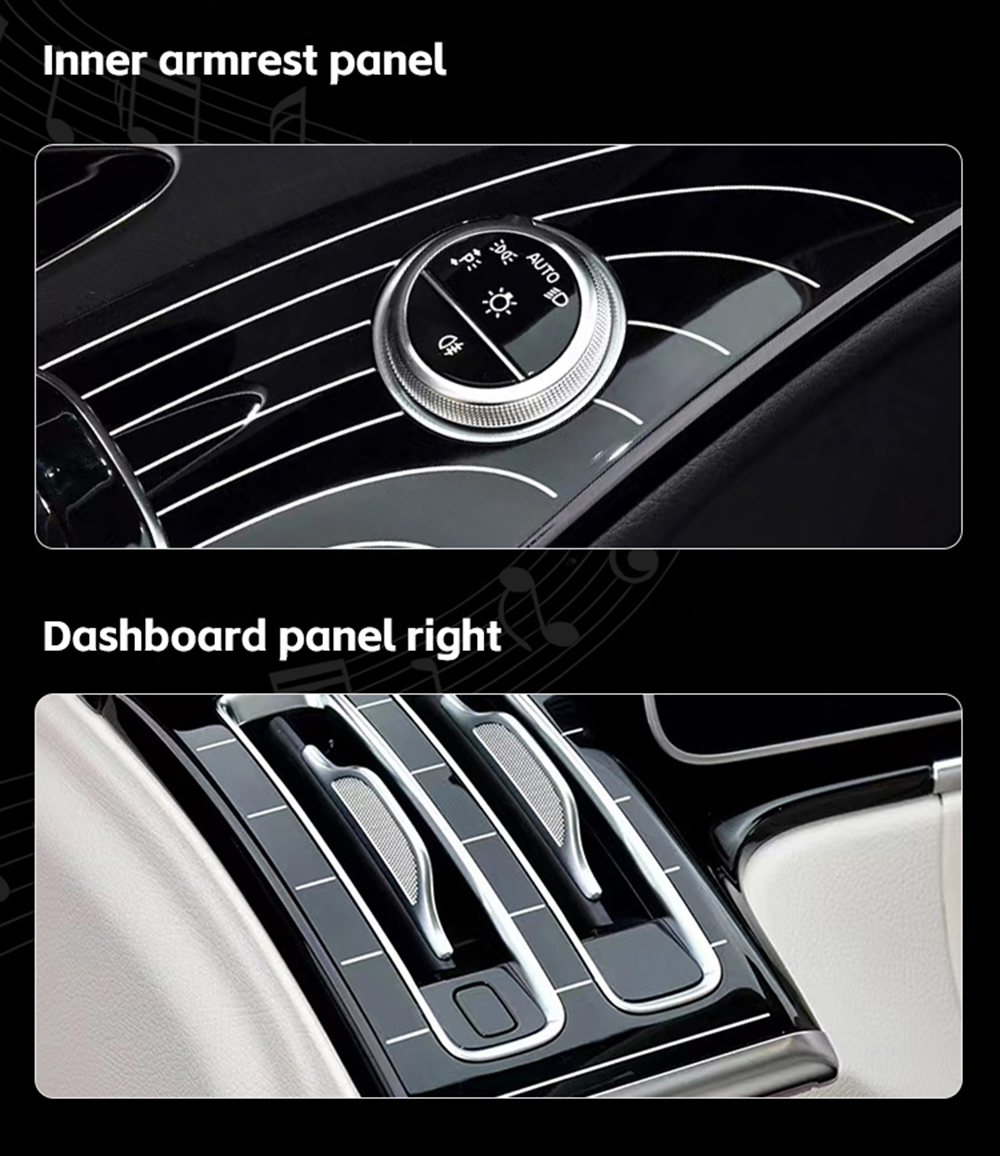 mercedes benz w223 interior panel piano trim six piece piano paint kit s450 s480 s500 maybach-10