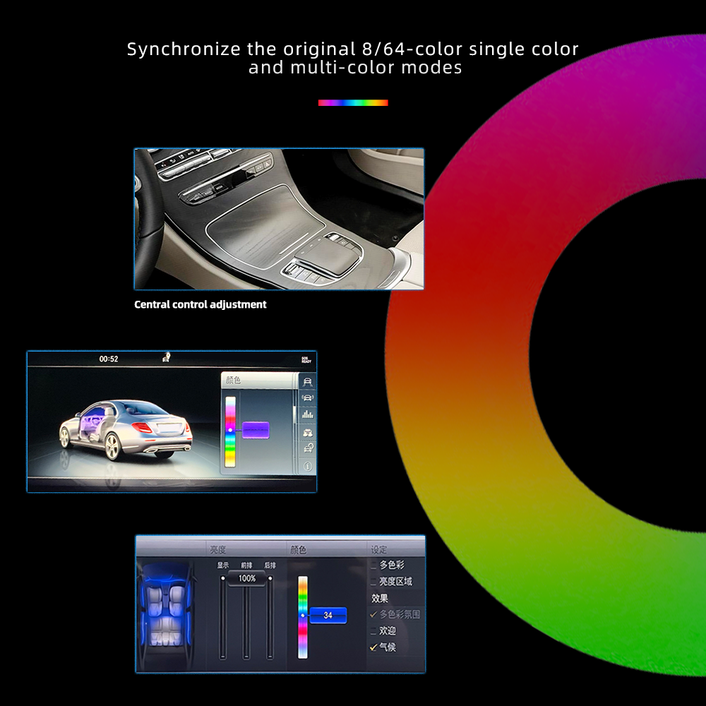 Mercedes-Benz G-class W464 G-wargon Car Dashboard Turbo AC Air Condition Vent 64 Colors Ambient Light