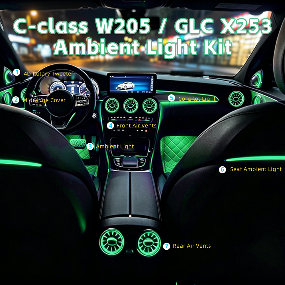 Mercedes-Benz GLC X253 Ambient Light Interior 64 Colors Atmosphere lamp