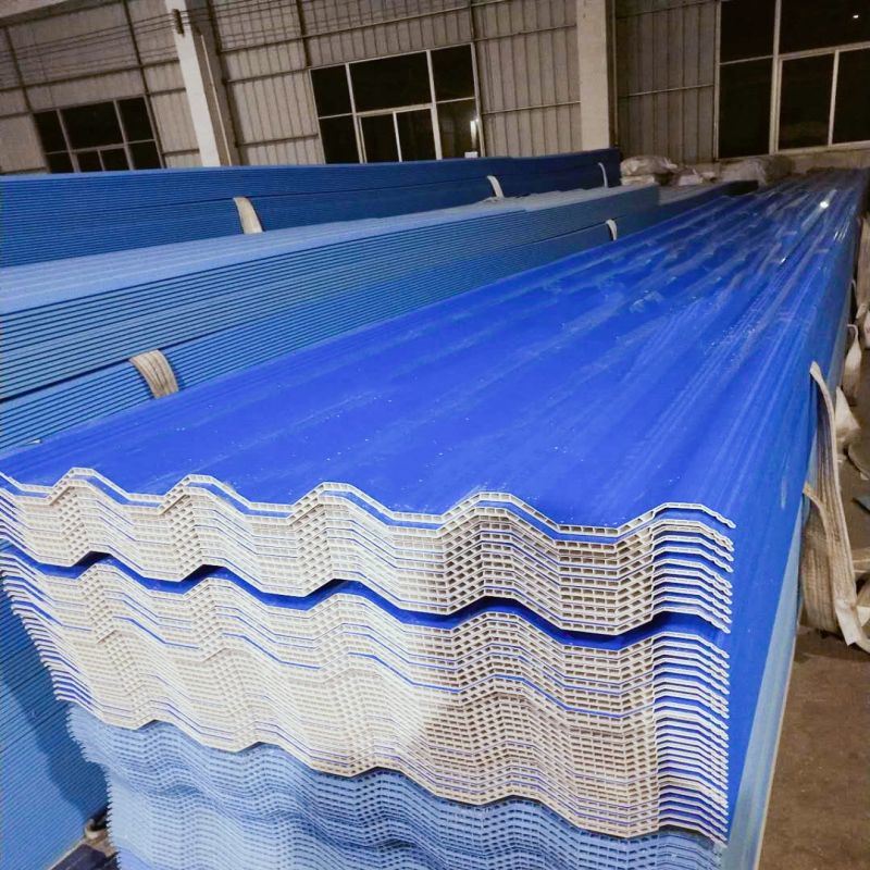 885mm Blue ASA PVC Heat Insulation Twinswall Hollow Sheets