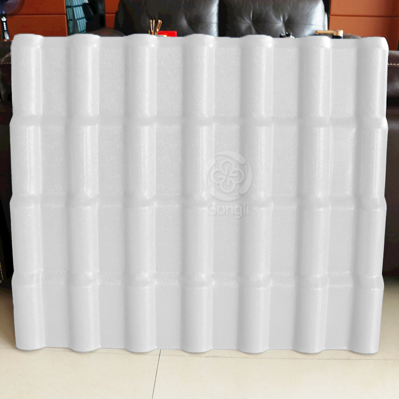 1050mm white ASA PVC composite resin spanish roof tile