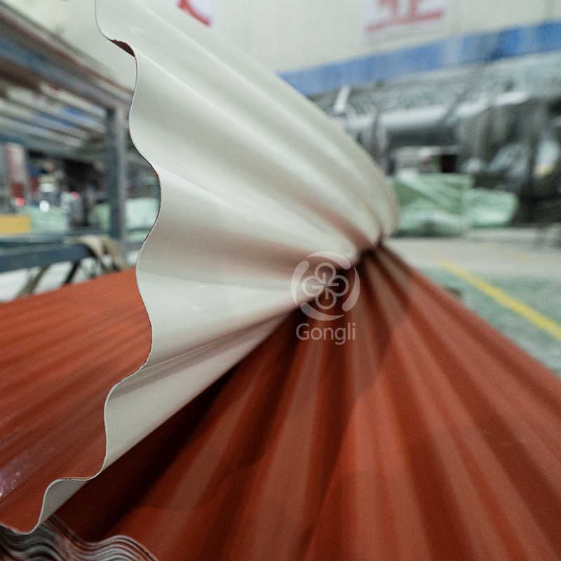 960mm Brick Red ASA PVC Heat Insulation Waterproof Corrugated Wave Roofing Sheets