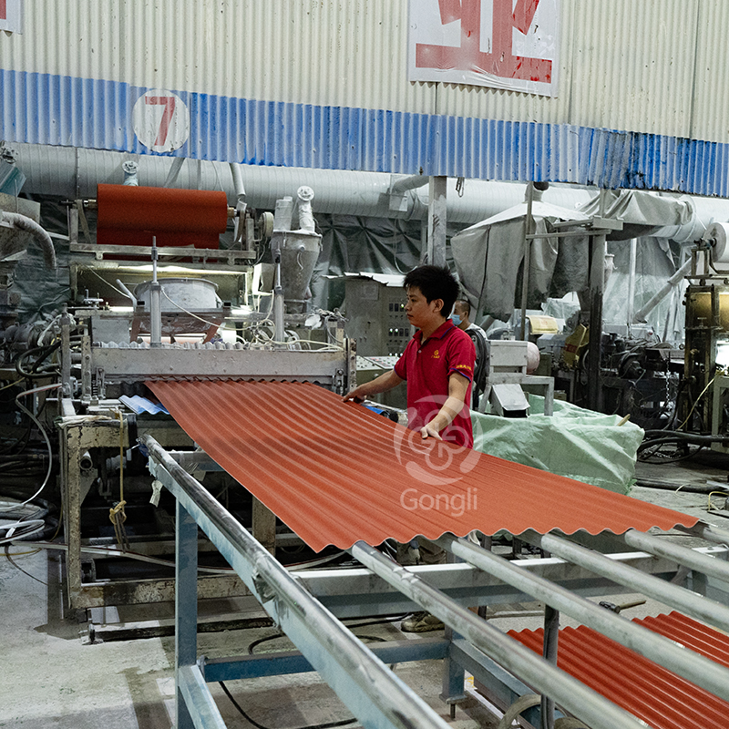 960mm Brick Red ASA PVC Heat Insulation Waterproof Corrugated Wave Roofing Sheets