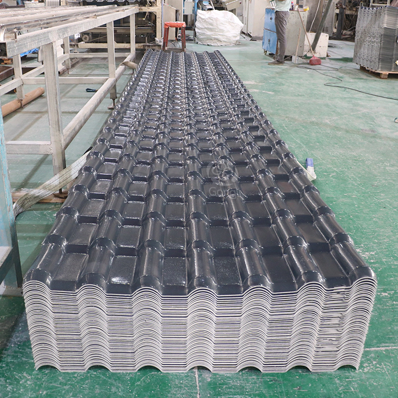1050mm Grys ASA PVC UV-weerstand Resin Dakblaaie