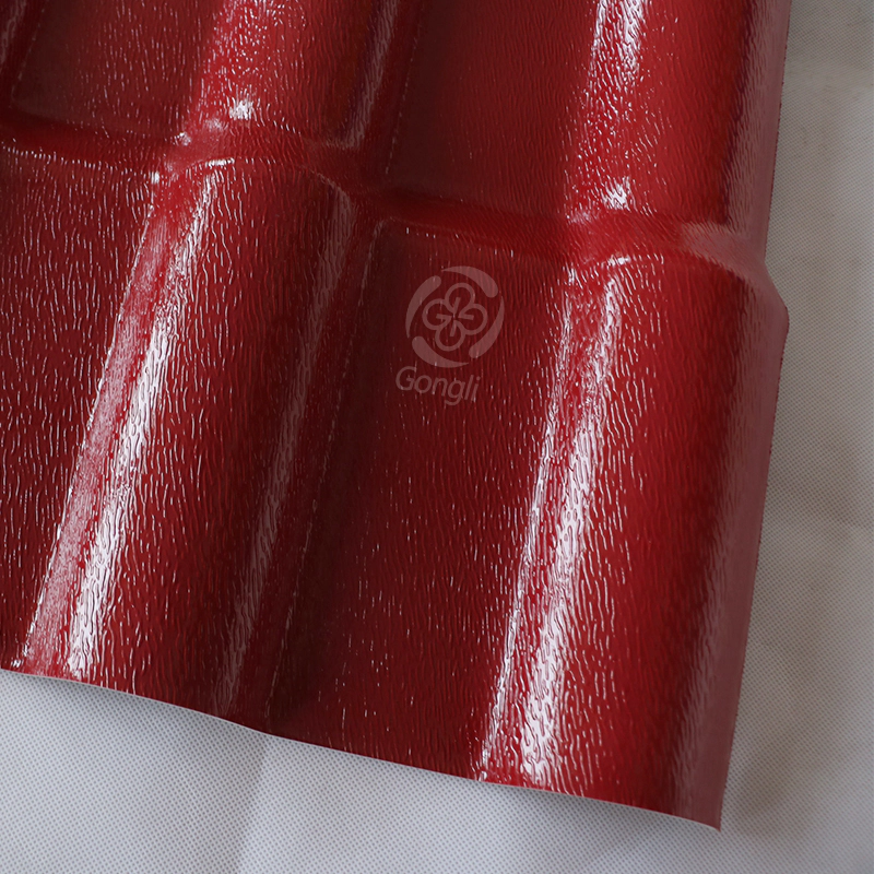 1050mm Red ASA PVC synthetic composite roof tiles