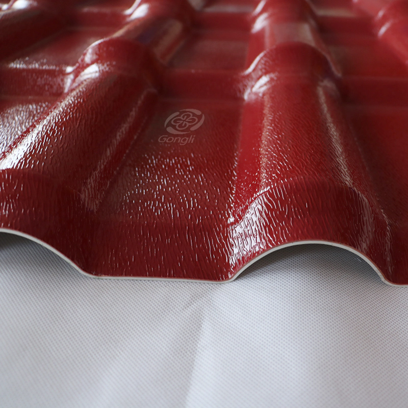 1050mm Red ASA PVC synthetic composite roof tiles