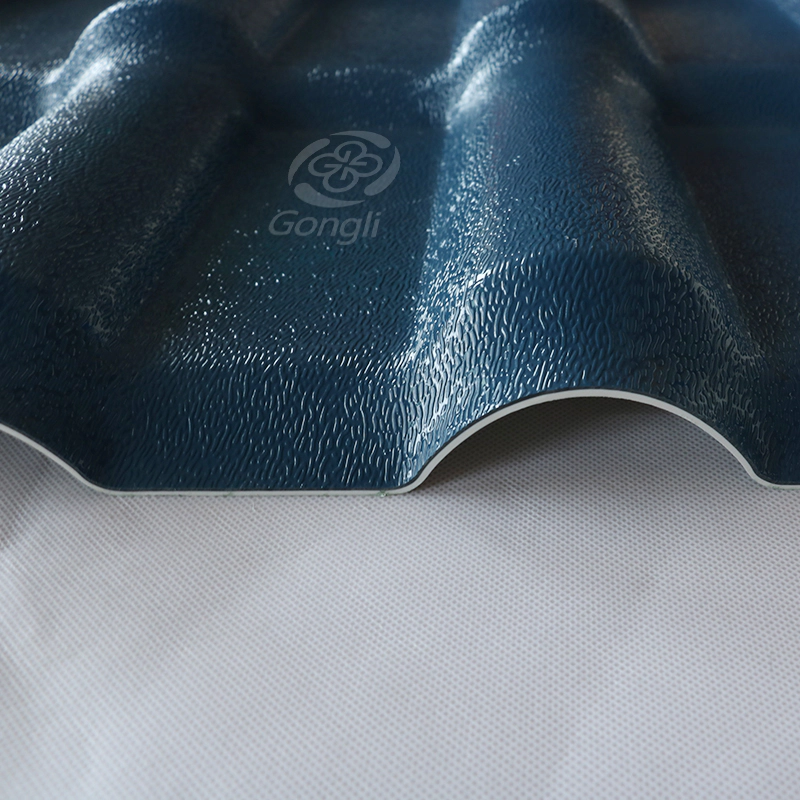 1050mm Dark Blue Waterproof Heat Resistant ASA UPVC Synthetic Roofing Tiles