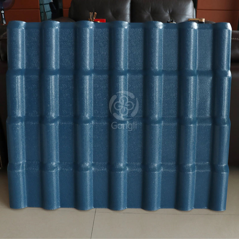 1050mm Dark Blue Waterproof Heat Resistant ASA UPVC Synthetic Roofing Tiles