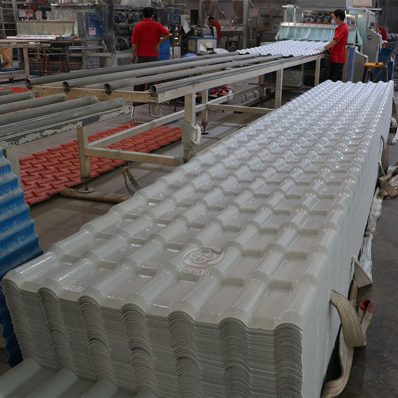 1050mm white ASA PVC composite resin spanish roof tile