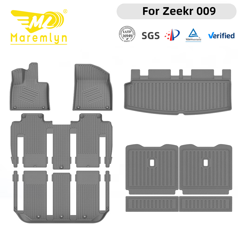 Maremlyn TPE Floor Mats, Rear Trunk Mat & Back Seat Protector for Zeekr 009