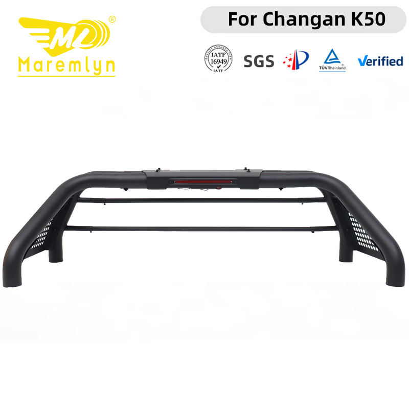 Maremlyn-stål-baklucka-stöng, sportstöng för Changan Hunter K50 pick-up, baklucka-chaserack med fästen för belysning